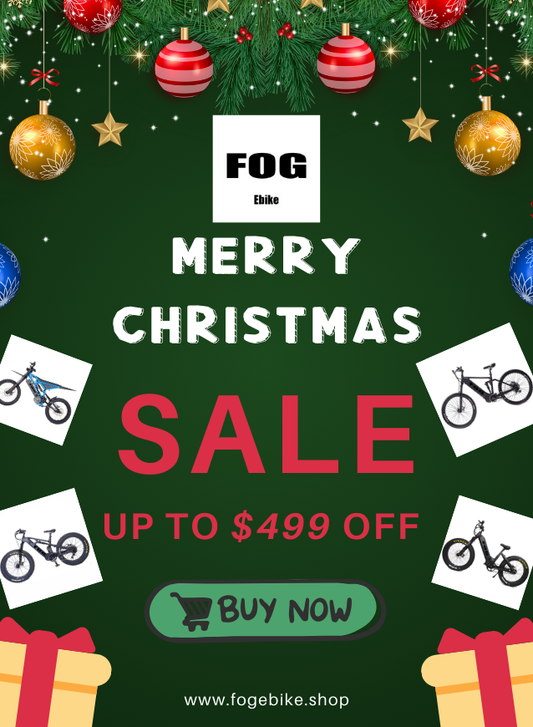 FOG Electric Bikes Christmas Sale - Save up to $499 on your next electric bike purchase!